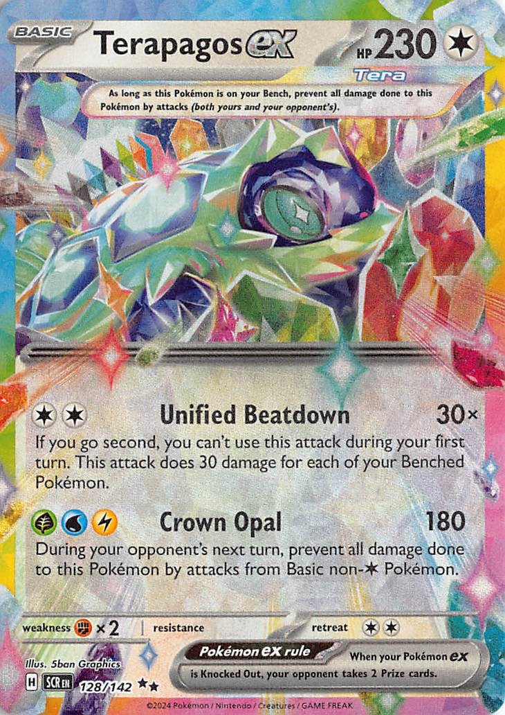 Terapagos ex – Holo Double Rare SV07: Stellar Crown 128/142 MP