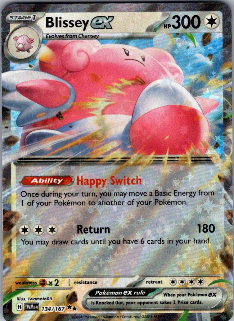 Blissey ex Holo Double Rare SV06: Twilight Masquerade 134/167 NM Iwamoto05