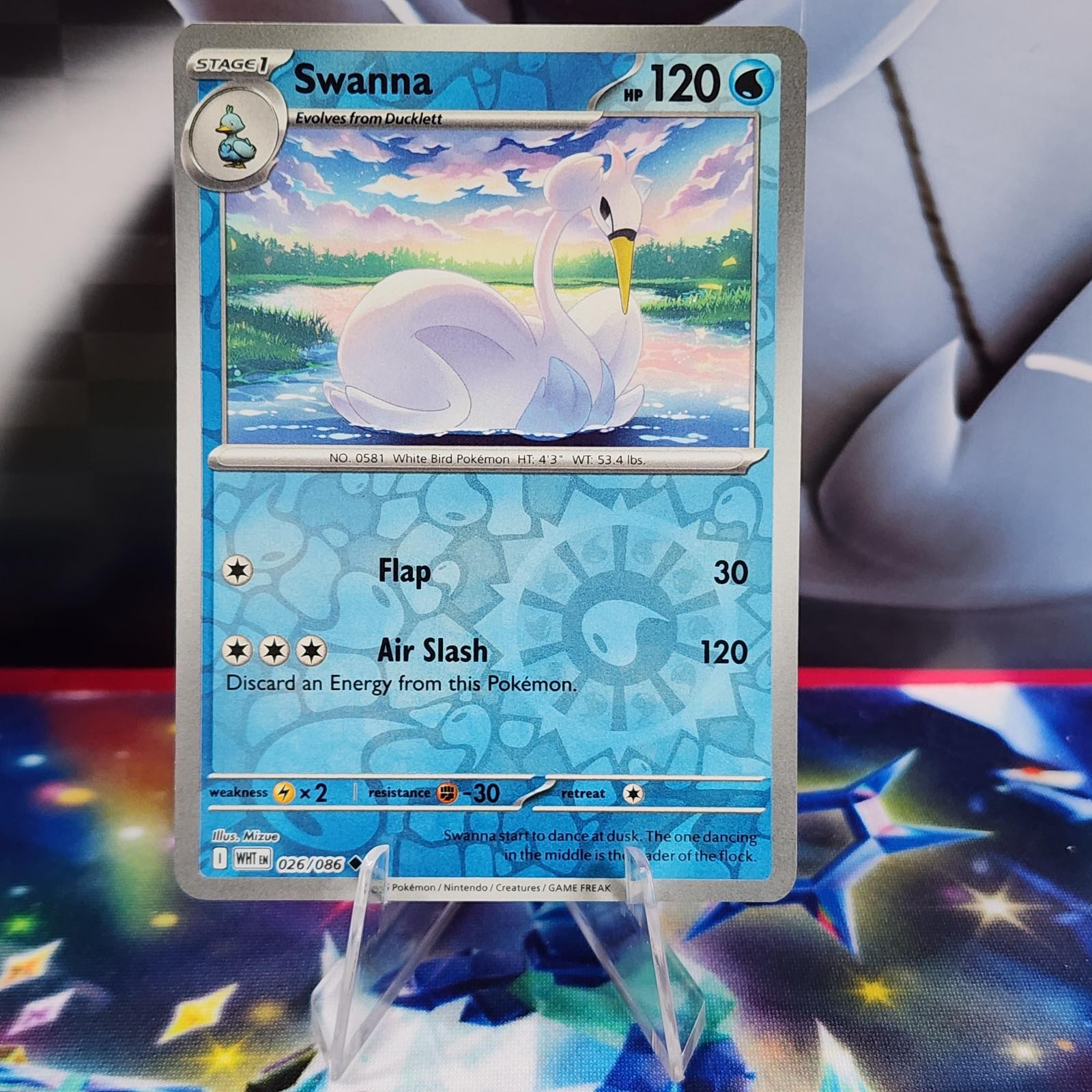 Swanna 026/086 White Flare Reverse Holo Pokemon TCG