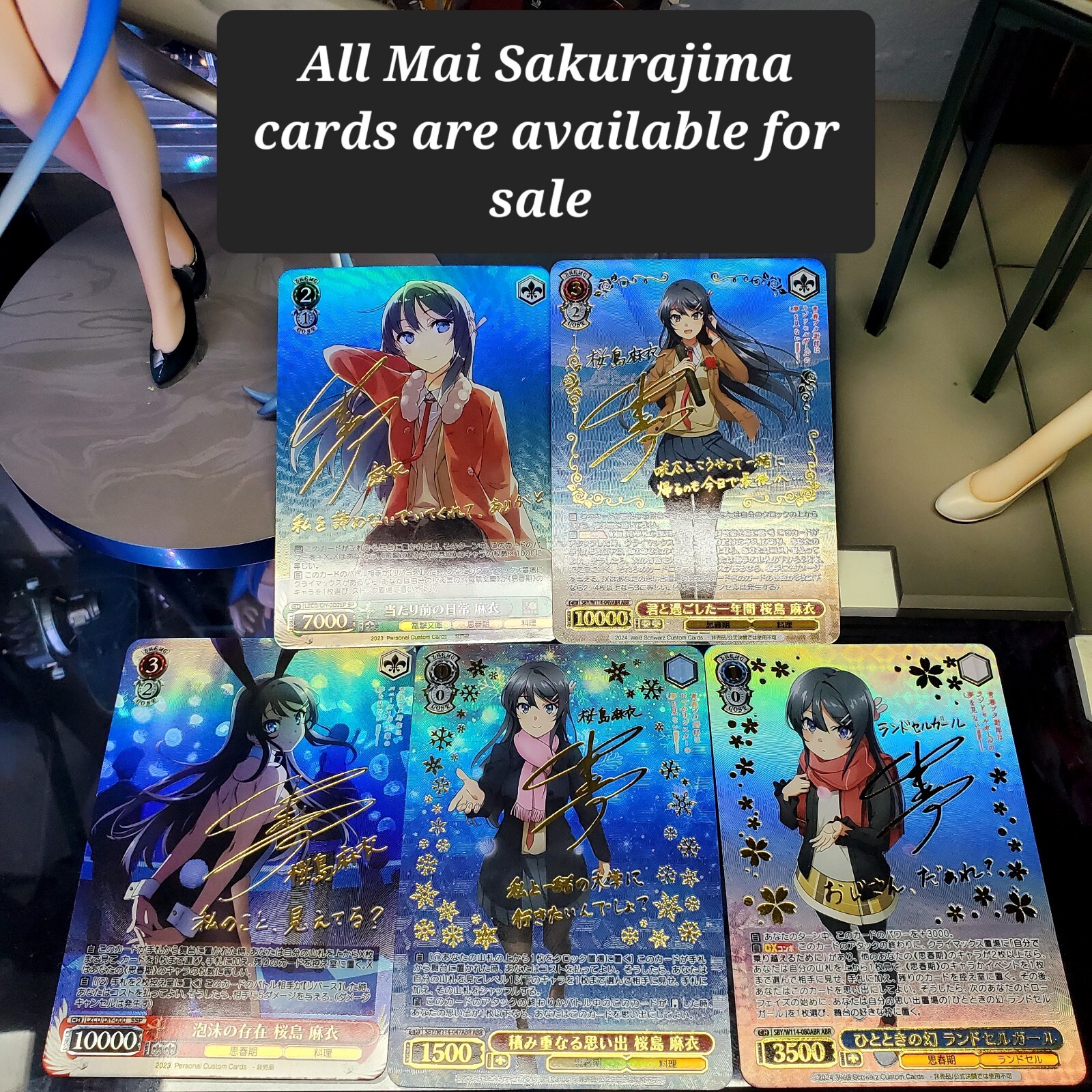 DIY Weiss Schwarz Mai Sakurajima Rascal Does Not Dream Signed SBY/W114-049 ABR