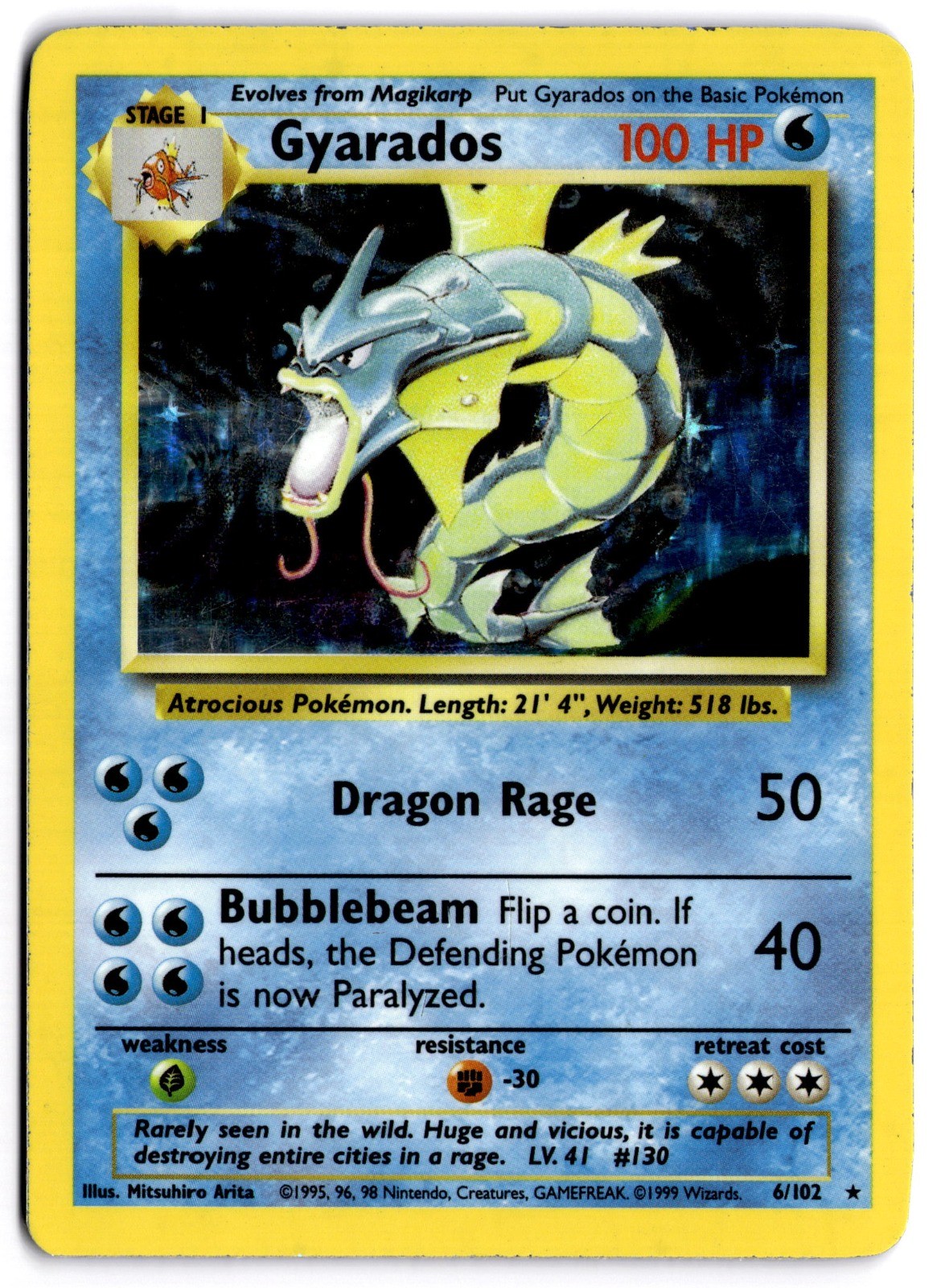 Gyarados 006/102 Holo Rare Holo – Base Set – HP