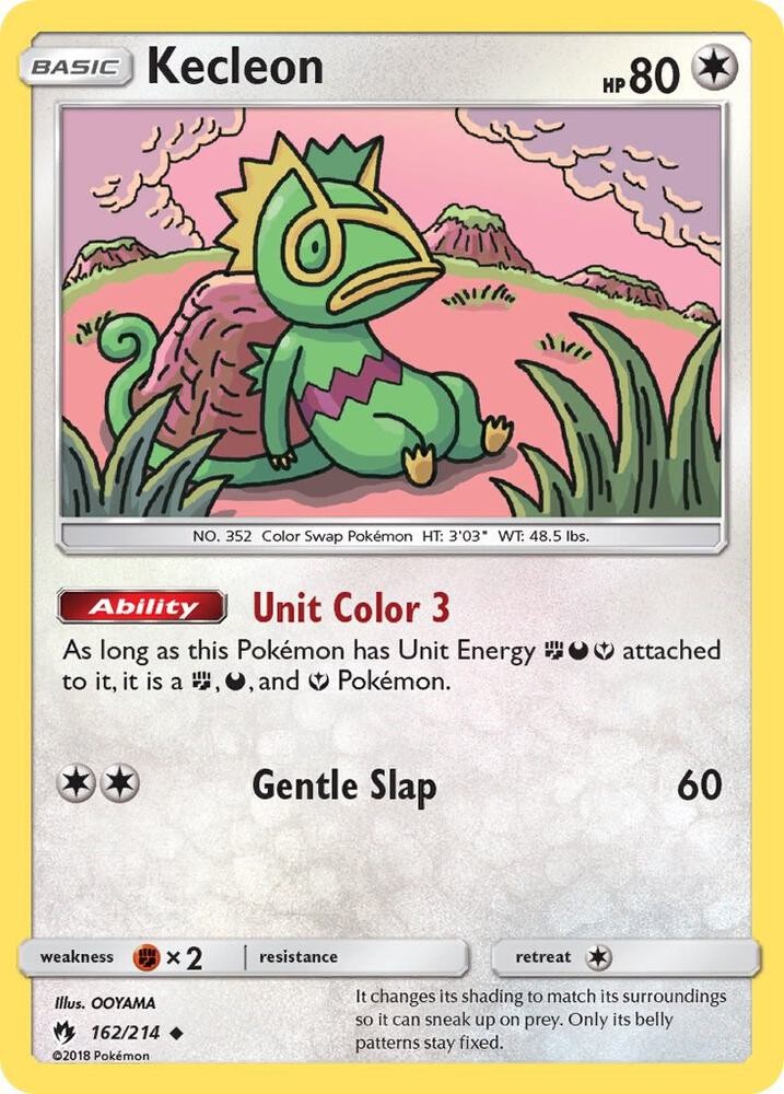 Kecleon 162 #162/214 Sm – Lost Thunder Uncommon Pokemon TCG LP