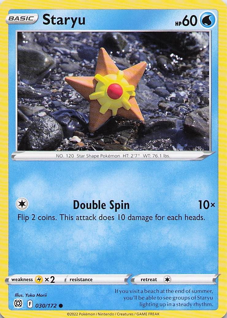 Staryu – (Artist Yuka Morii) 030/172 Common 2022 Brilliant Stars Pokemon NM
