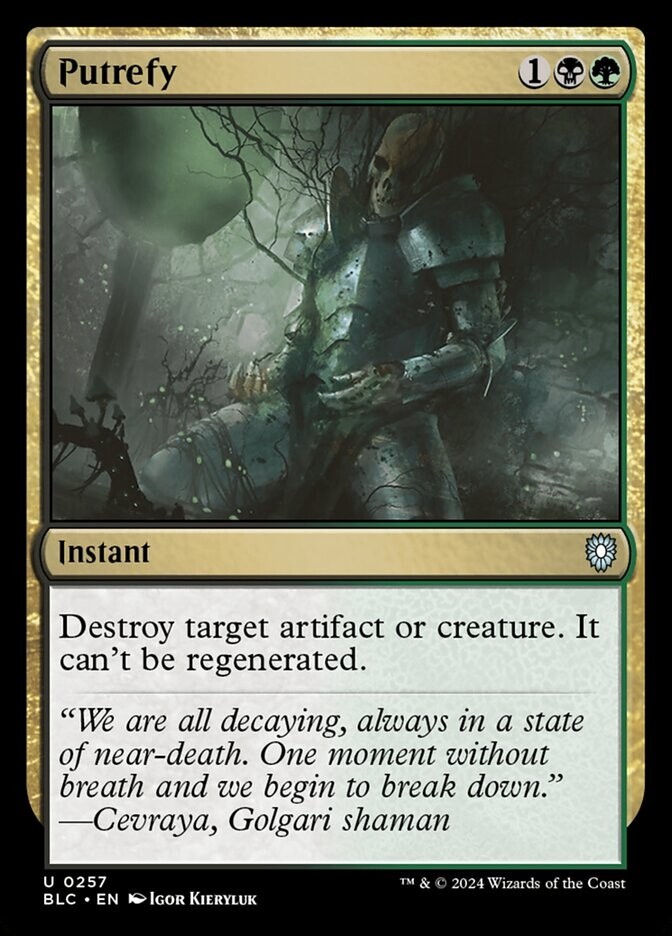 Putrefy 0257 Non Foil Uncommon Bloomburrow Commander MTG Near Mint