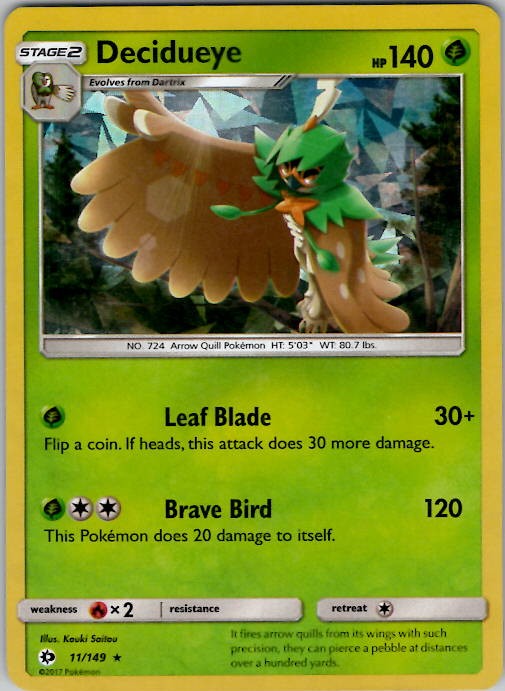 Decidueye – (Cracked Ice Holo) Deck Exclusives 011/149 Holo LP/NM