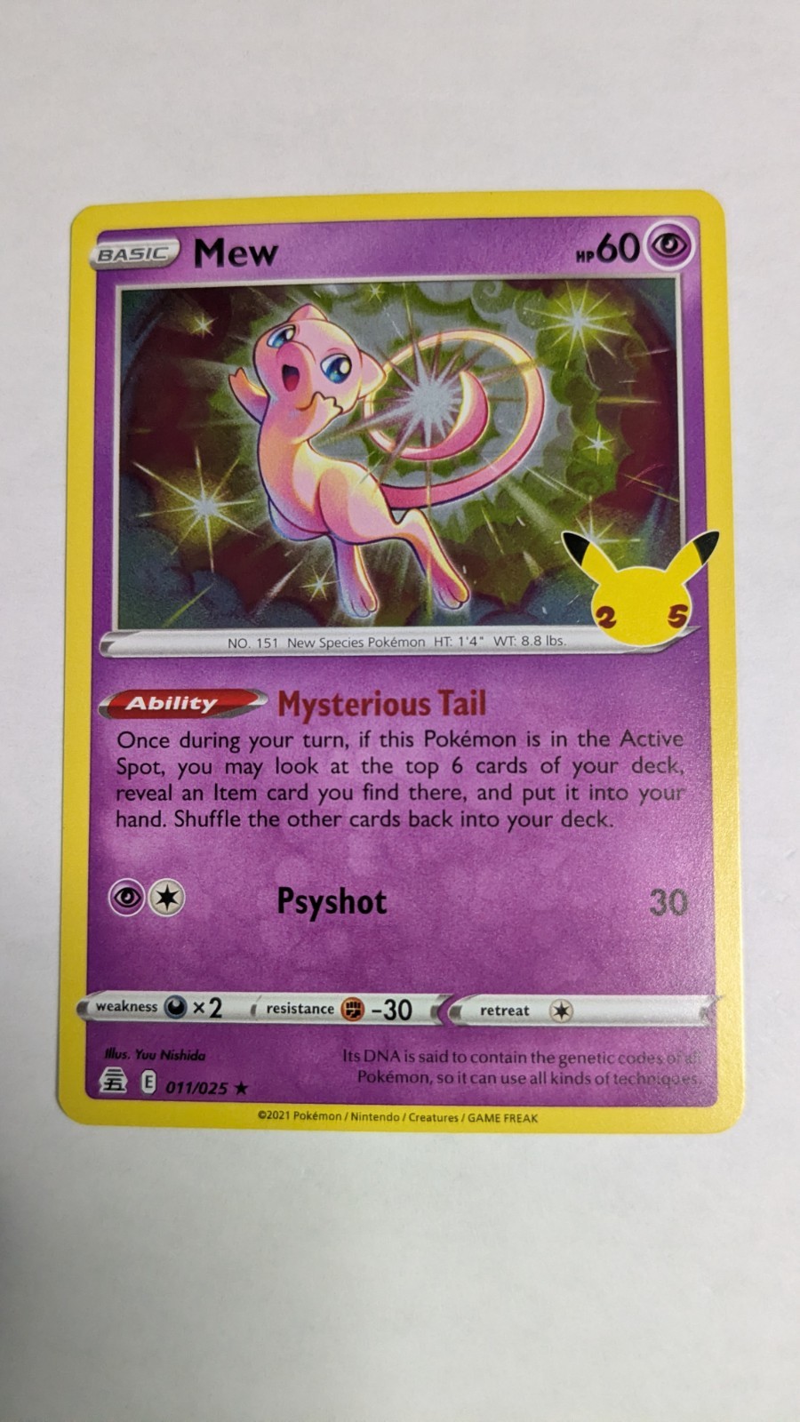 Mew 011/025 Celebrations Holo