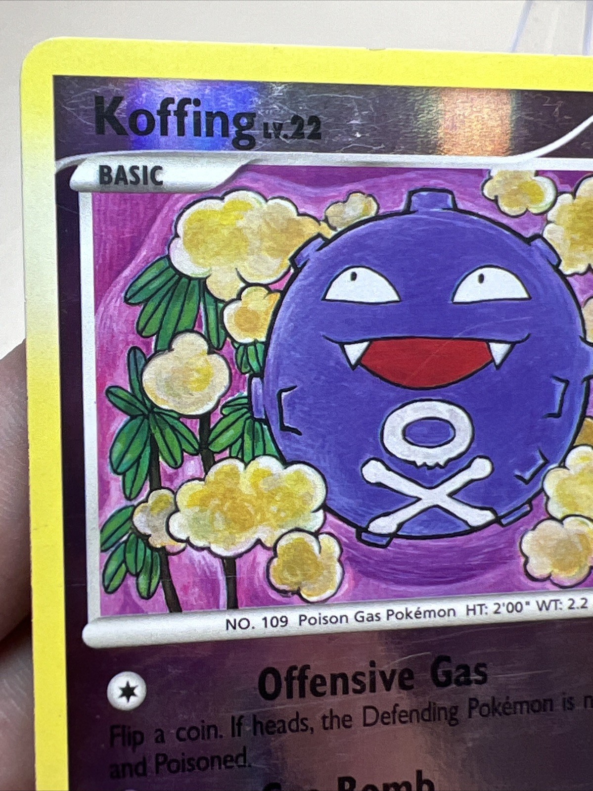 MP- Koffing 68/111 Reverse Holo Rising Rivals AUTHENTIC Pokemon Card