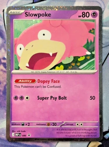 Pokemon Slowpoke (Cosmos Holo) 086 Mega Evolutions Rare Promo Holo NM