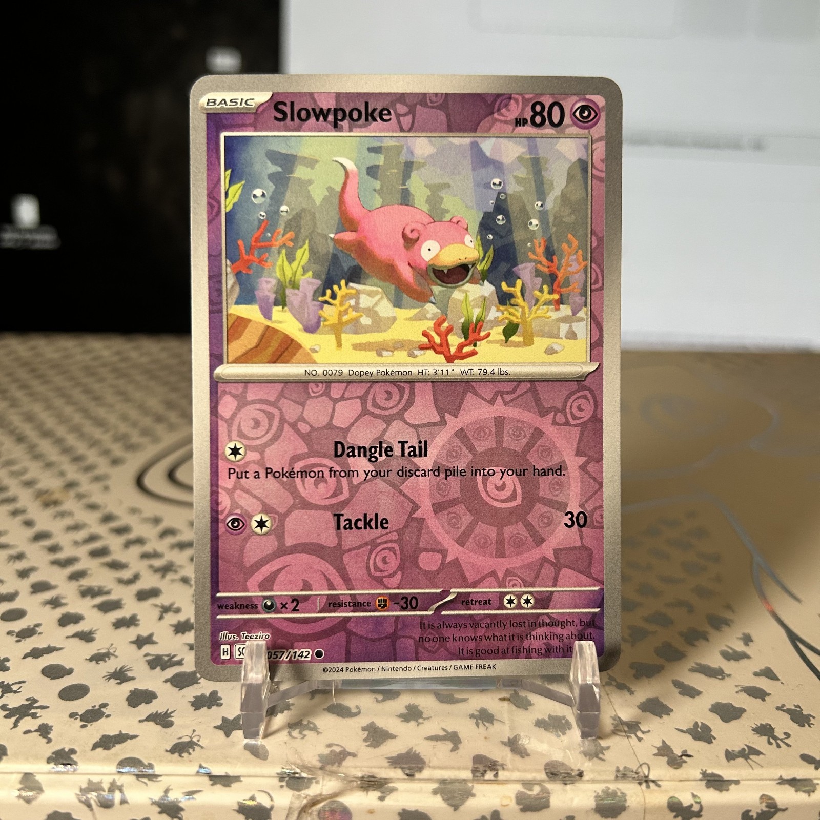 Slowpoke 057/142 – Stellar Crown Reverse Holo Pokemon TCG – NM
