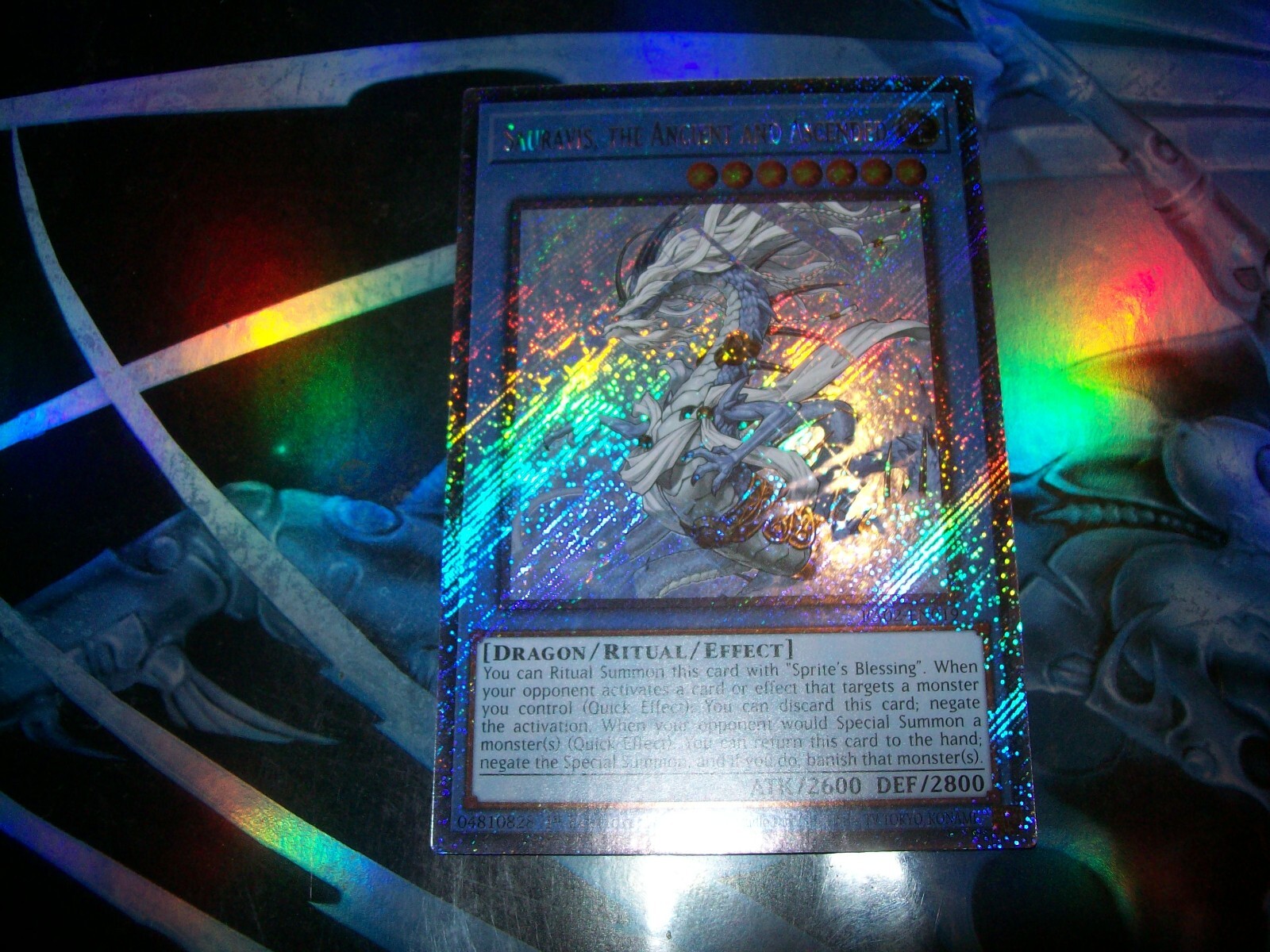 Sauravis, the Ancient and Ascended 1st Edition Platinum Secret Rare RA02-EN019