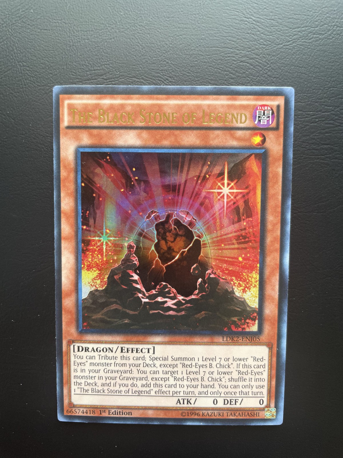 Yugioh The Black Stone Of Legend LDK2-ENJ05 Ultra Rare 1st Edition NM/LP