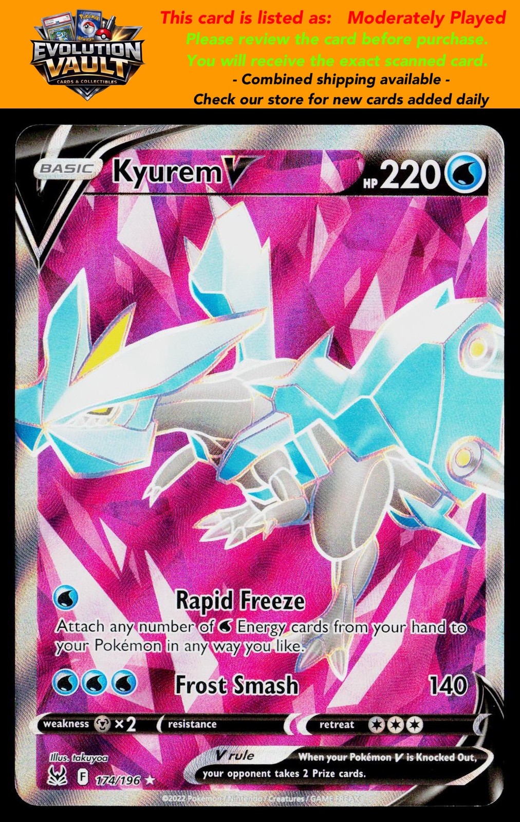 SWSH11: Lost Origin #174/196 Kyurem V (Full Art) (MP)