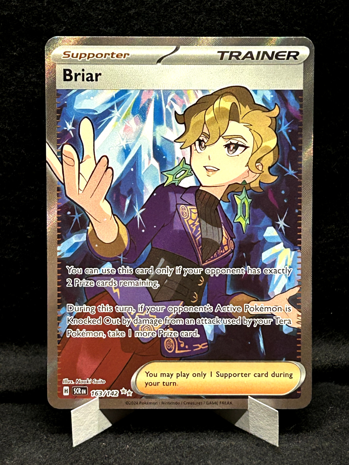 Pokémon TCG: Briar 163/142 Sv07: Stellar Crown Holo – Near Mint
