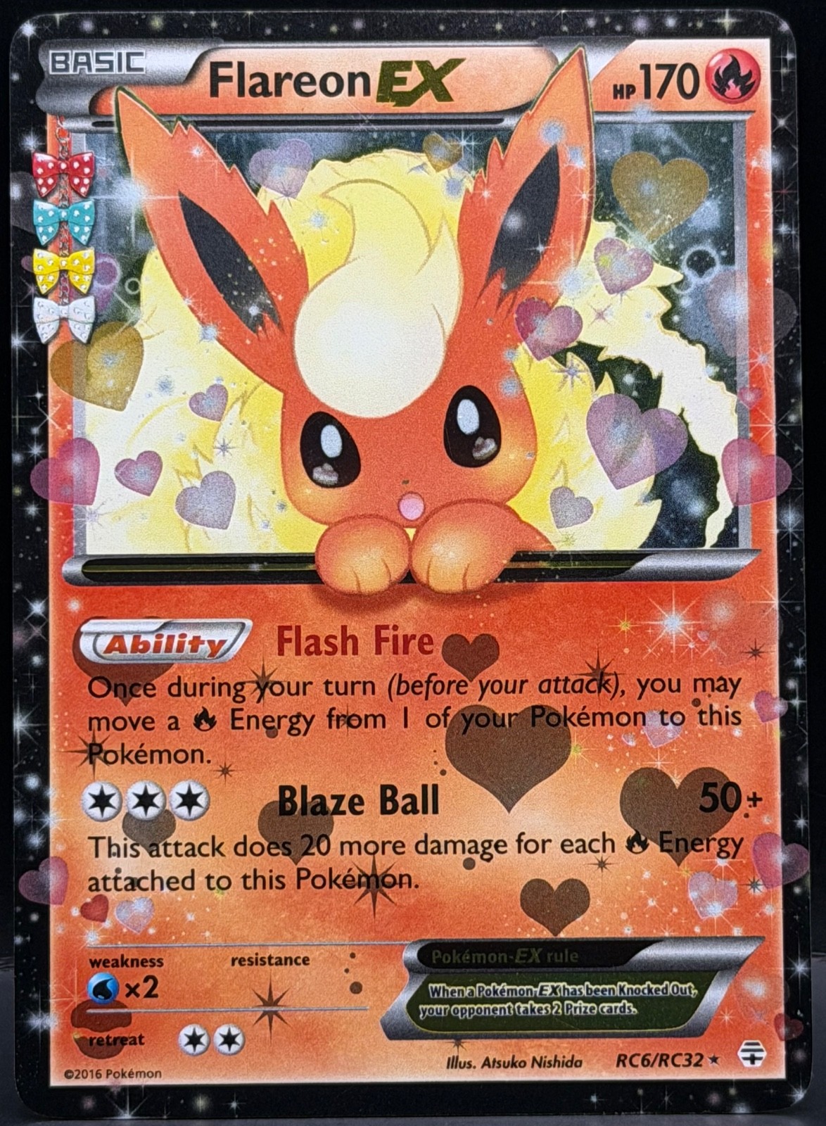 2016 Pokémon Generations: Radiant Collection Flareon EX RC6/RC32 — Ultra Rare