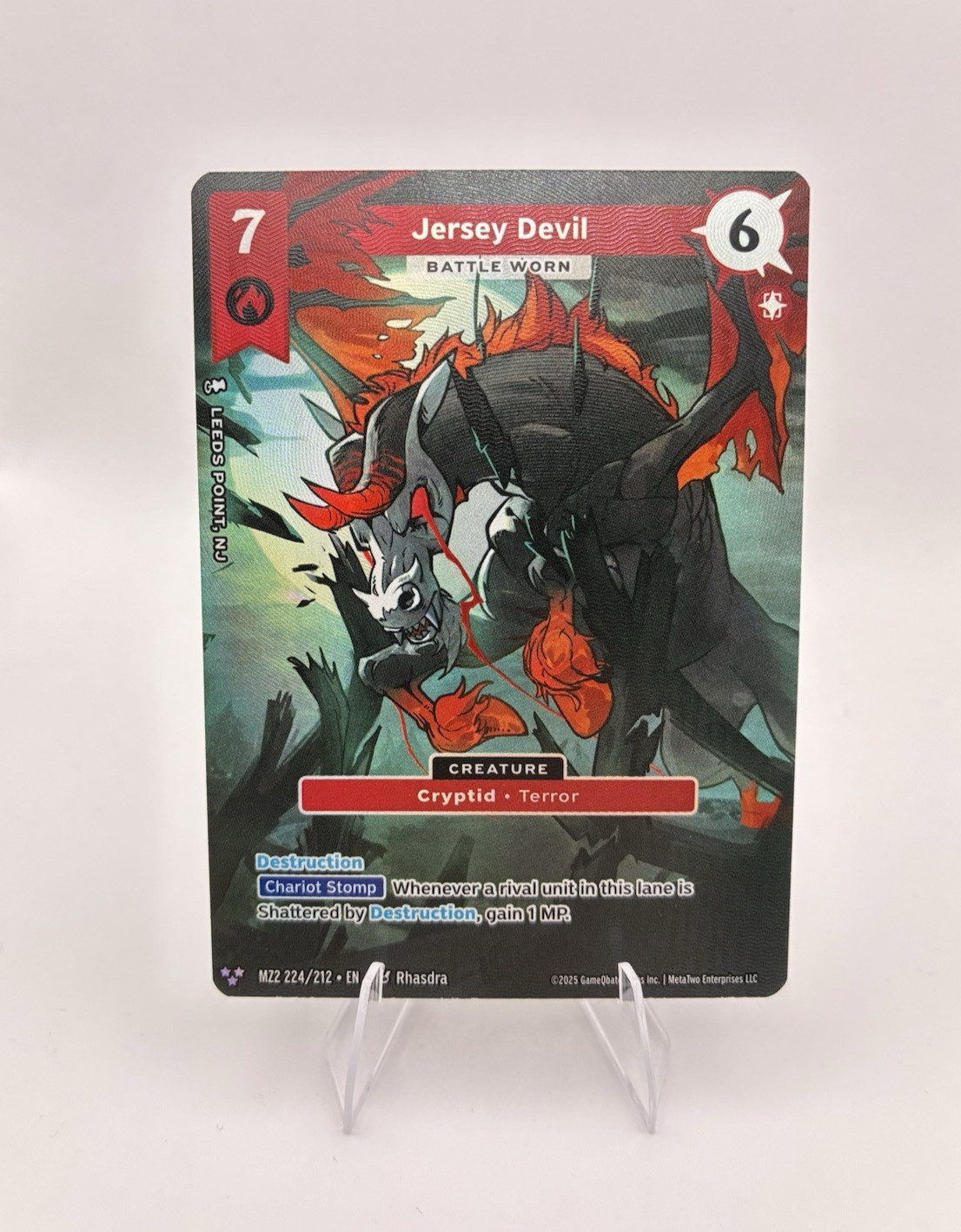 Jersey Devil, MetaZoo Near Mint, MZ2 Torrential Tides, Alt Art Rare, 224/212
