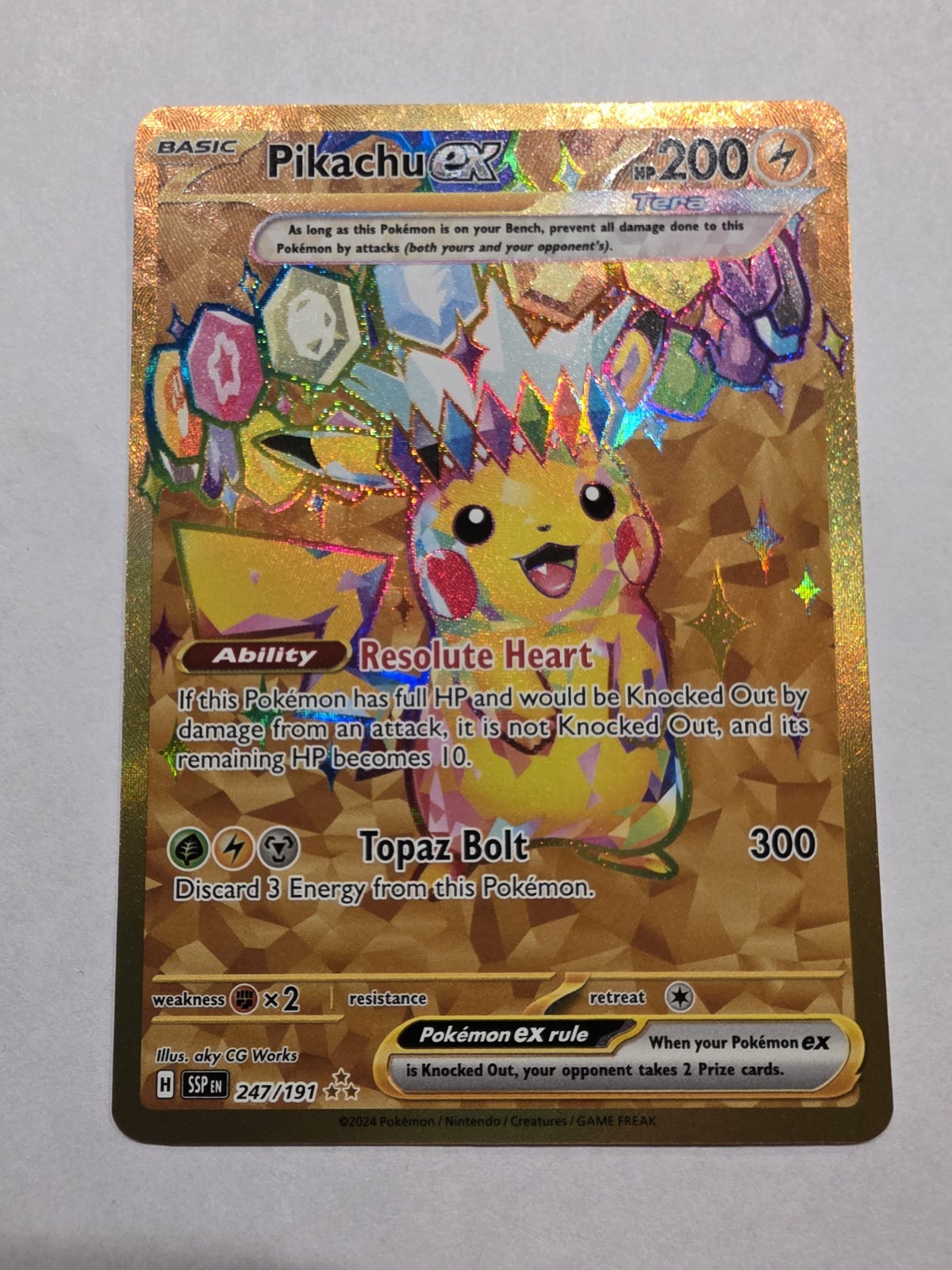 Pikachu ex 247/191 Sv08: Surging Sparks Holo