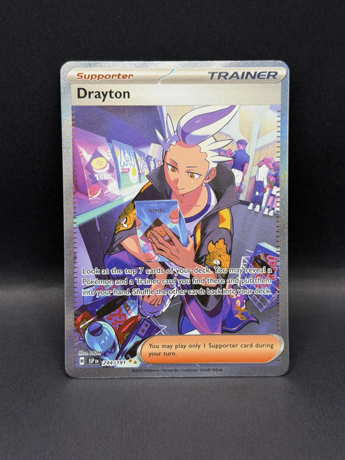 Drayton 244/191 SIR Surging Sparks SPECIAL ILLUSTRATION RARE Pokemon English TCG