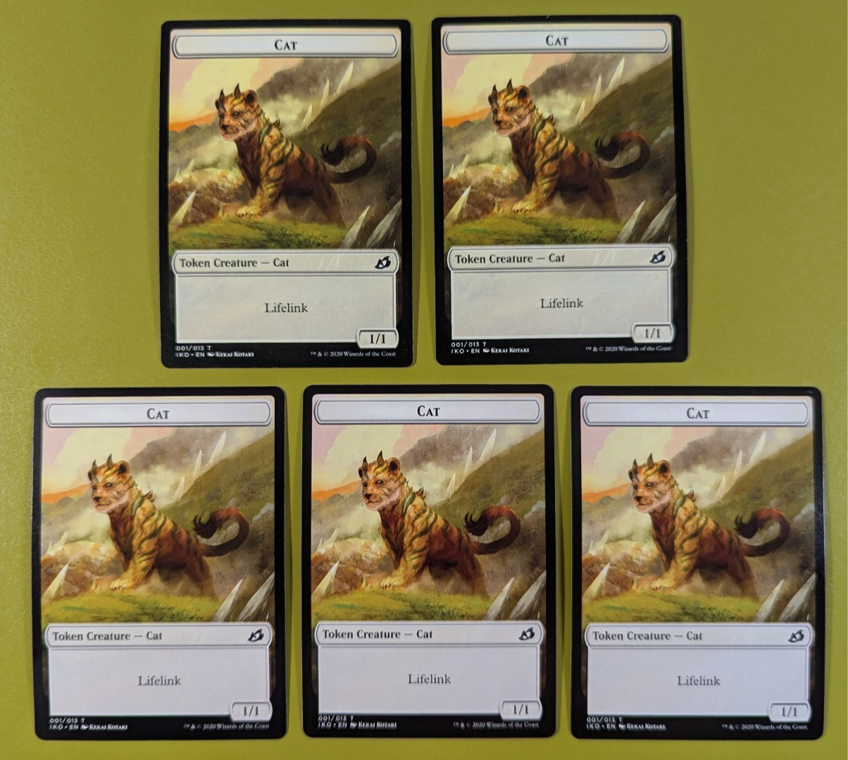 5 Cat Token Ikoria: Lair of Behemoths Magic the Gathering MTG 5