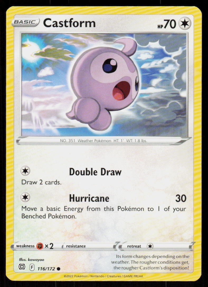 Castform 116/172 Common Brilliant Stars Pokemon Near Mint