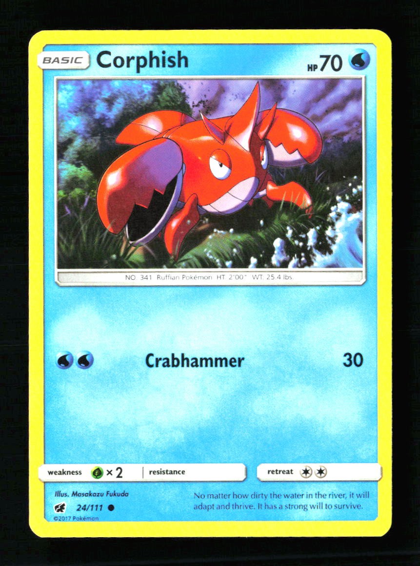 Corphish Common SM – Crimson Invasion 24/111 NM