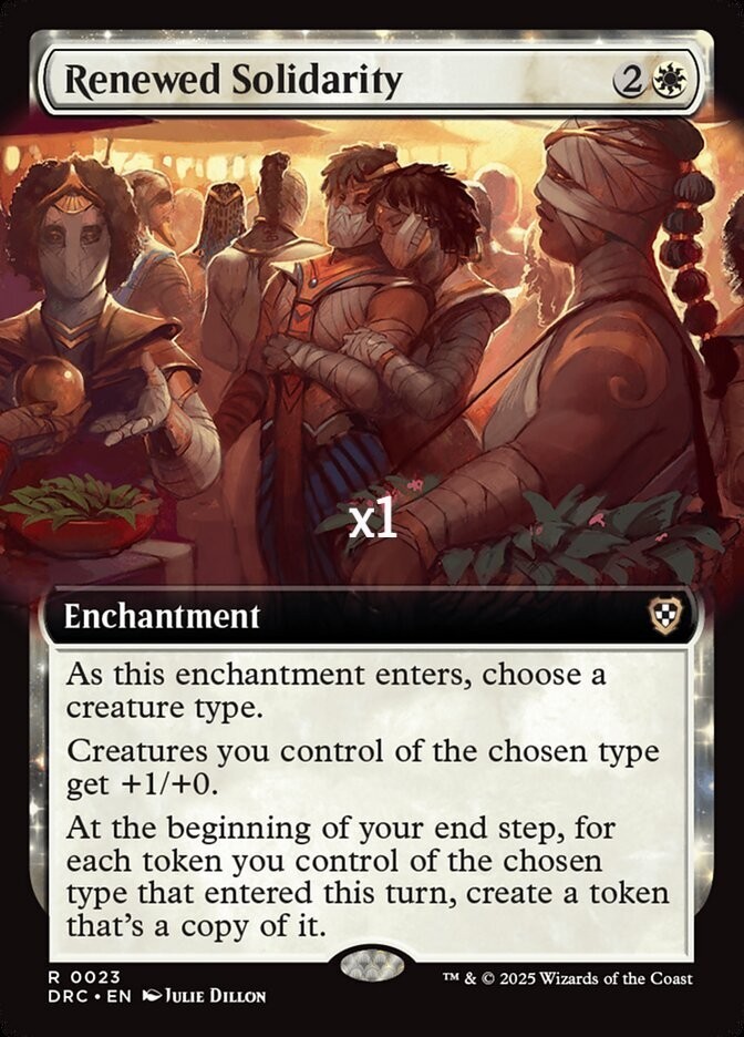 MTG Borderless Commander: Aetherdrift DFC Renewed Solidarity MINT