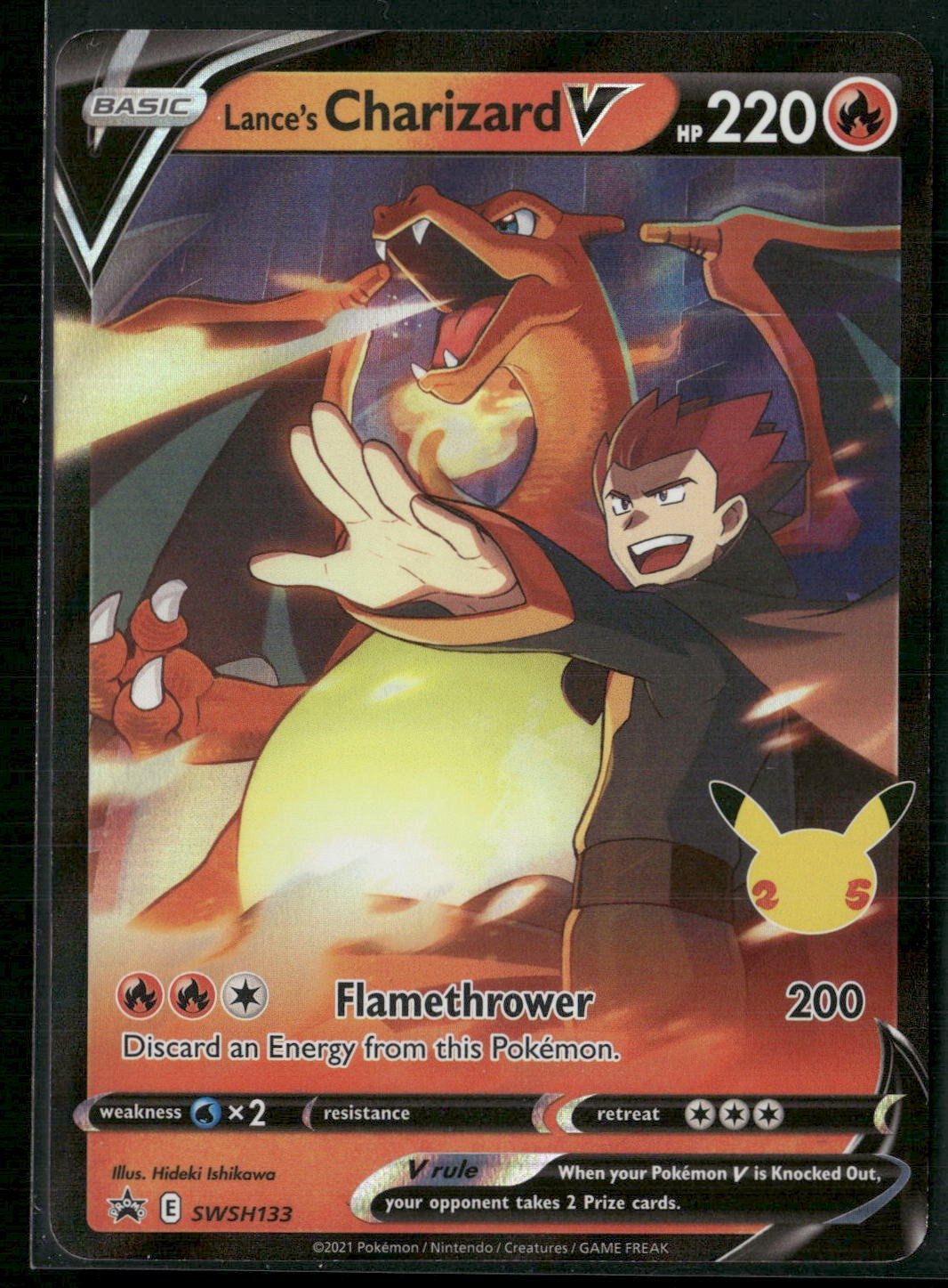 Lance’s Charizard V SWSH133 Holo Promo Sword & Shield Promo Pokemon Near Mint