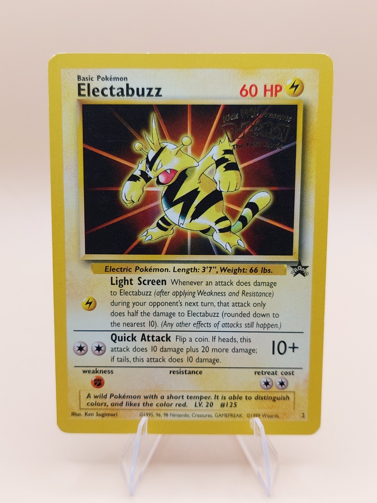 Electabuzz Pokemon Black Star Promo #2 Pokemon Movie WOTC 1999