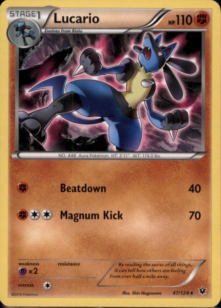 Lucario (47) Rare XY – Fates Collide 47/124 NM