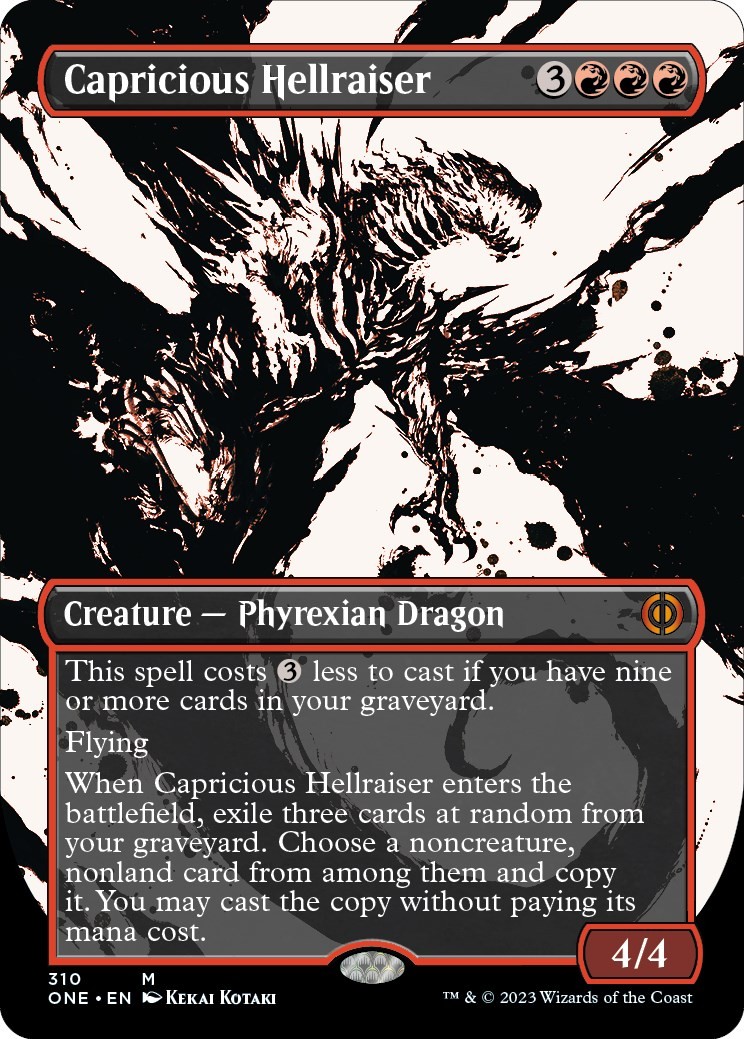 NM Foil – Capricious Hellraiser (Showcase) [ONE – 310] Phyrexia: All Will Be One