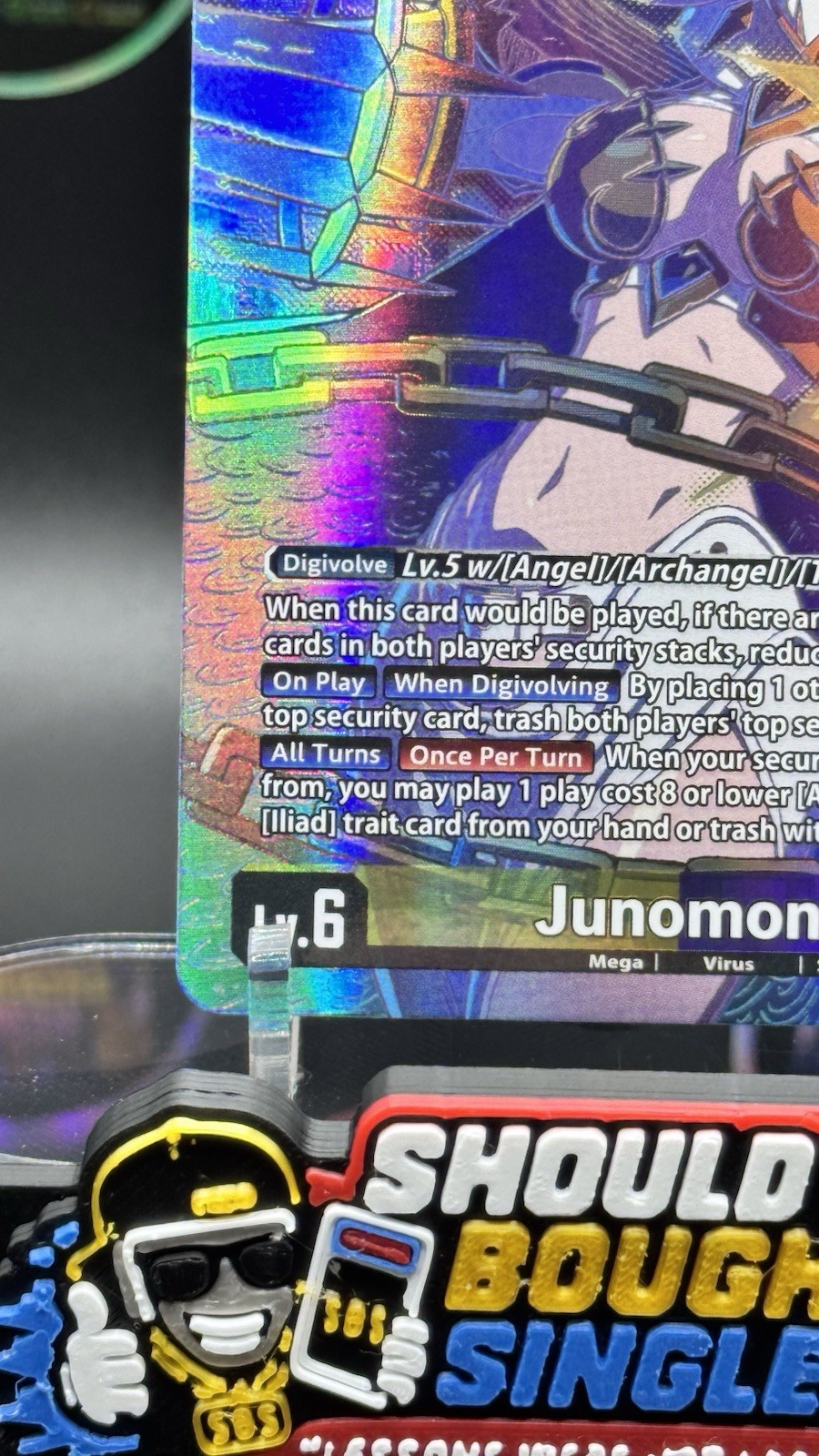 Digimon BT25-044 Junomon SR* Alternate Art AA BT-25 Dual Revolution Near Mint