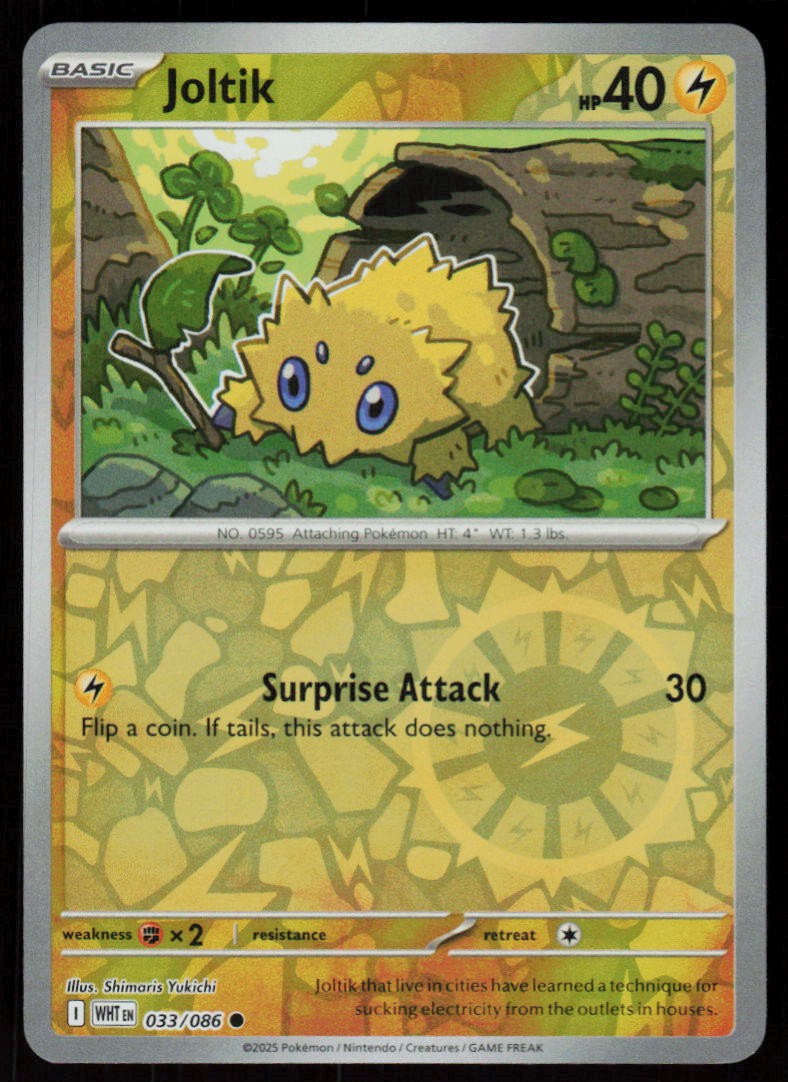 Joltik 033/086 Common White Flare Pokemon Reverse Holo Near Mint