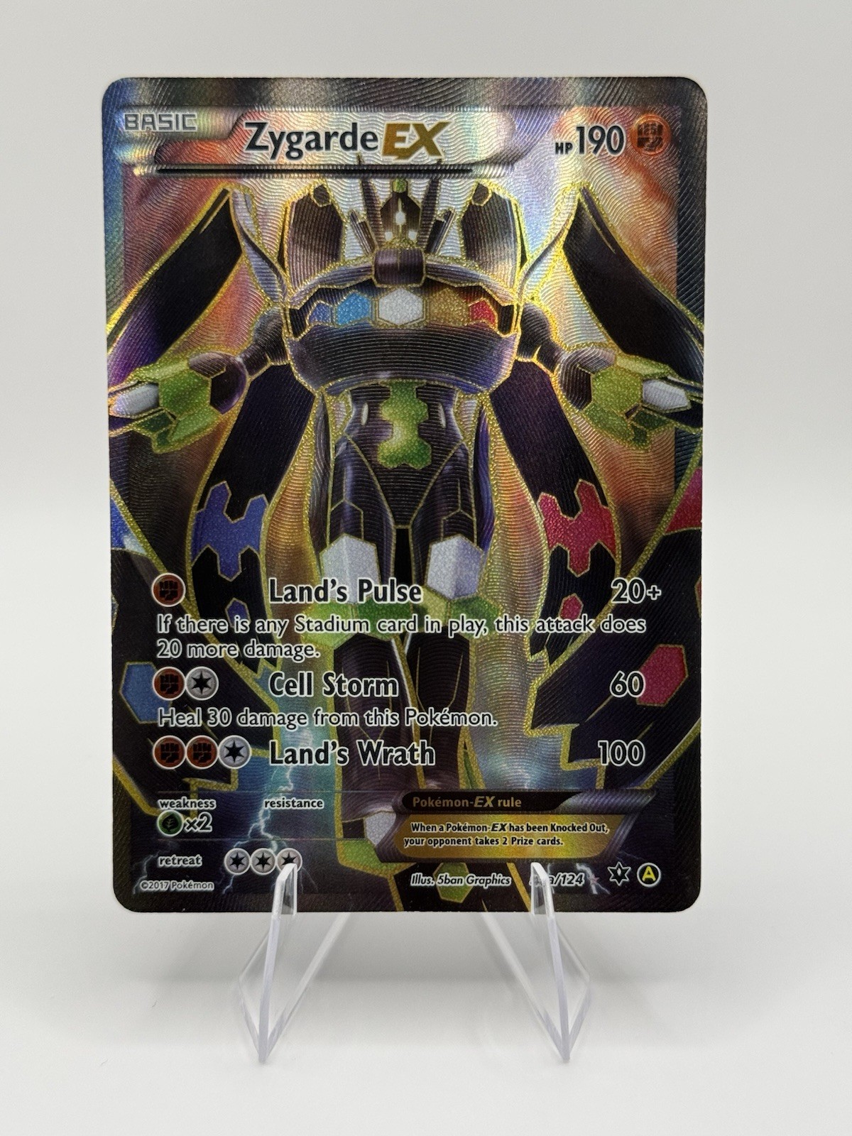 Pokémon Zygarde EX 054A/124 Promo Alternate Art Holo 190 HP English