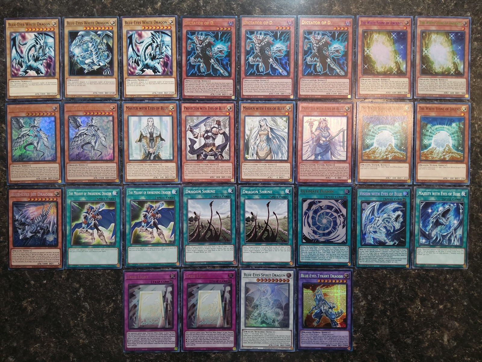 Blue-Eyes White Dragon DECK CORE True Light The White Stone of Ancients KAIBA