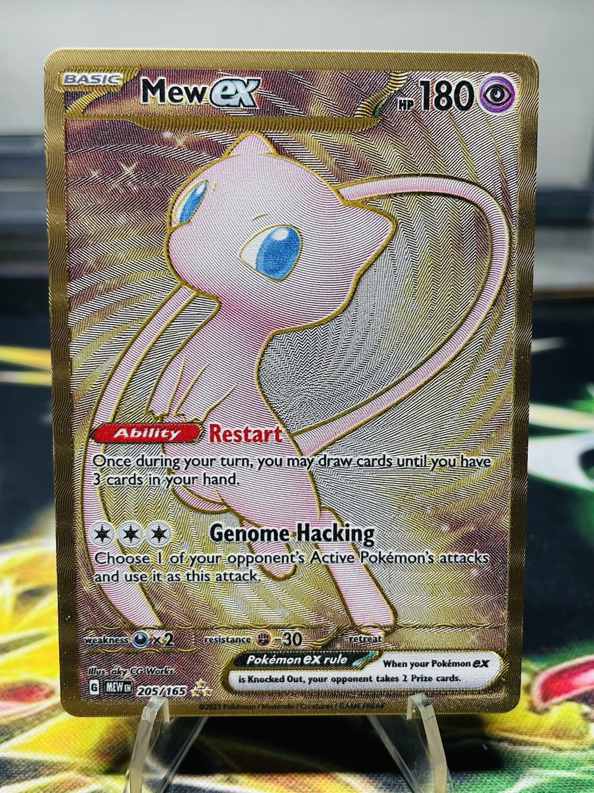 Mew ex 205/165 MEW EN-151 Metal Ultra Premium Collection Promo Pokemon Card