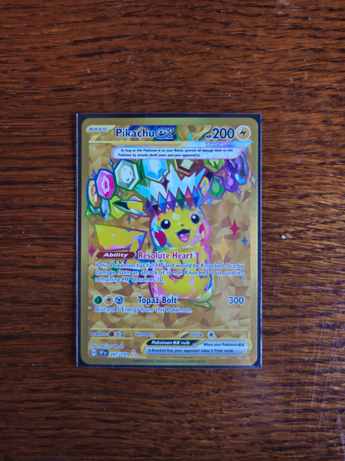 Pikachu ex 247/191 Sv08: Surging Sparks Holo