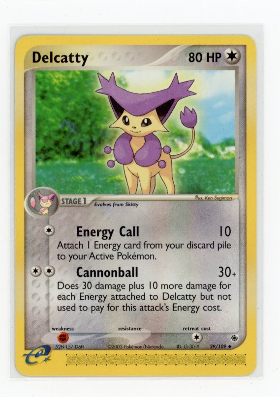 Pokemon Ruby and Sapphire #29/109 Delcatty F7