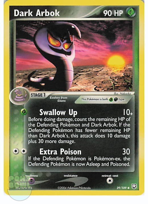Dark Arbok 29/109 Pokemon TRR Team Rocket Returns NM/M
