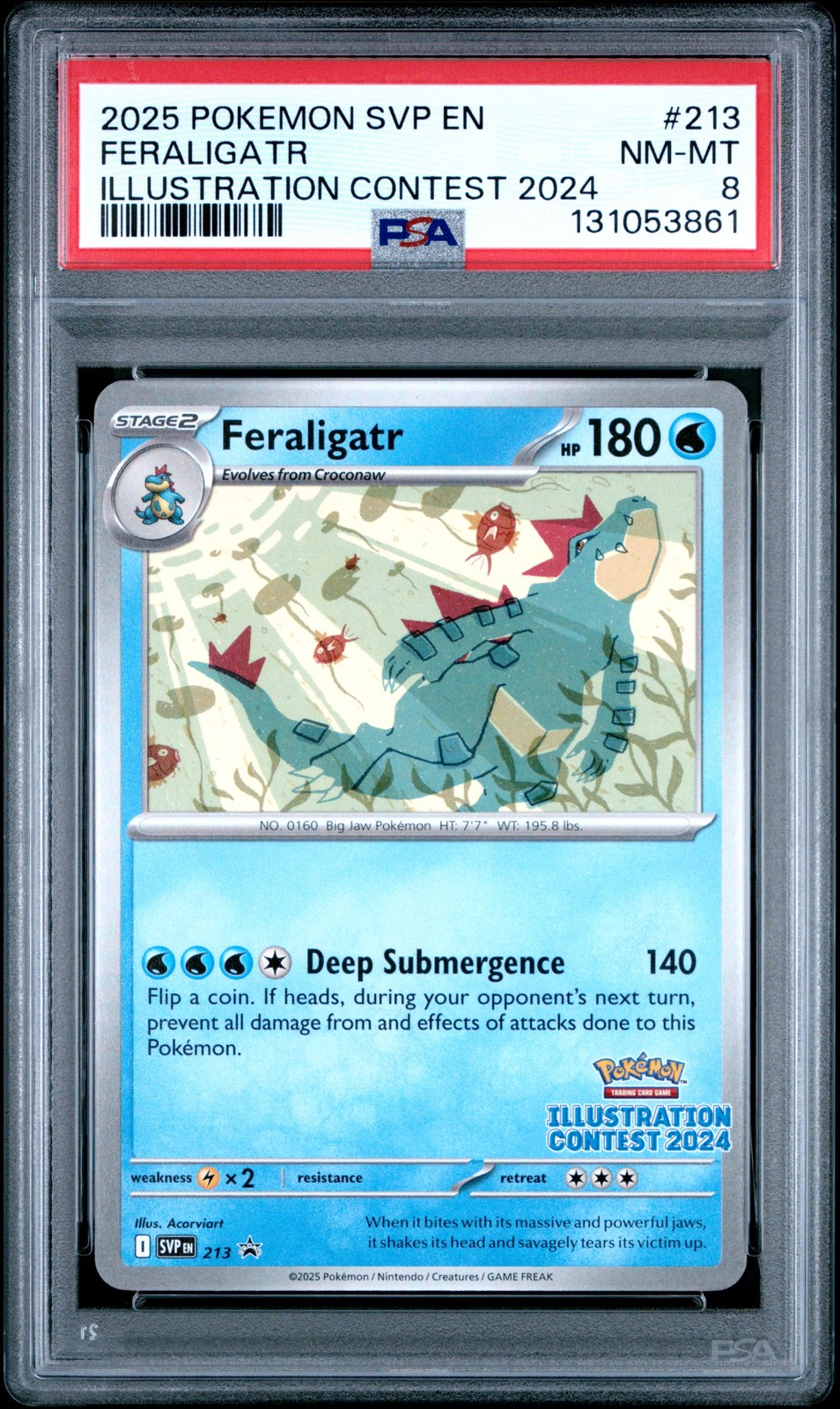 PSA 8 Feraligatr Illustration Pokemon Black Star Promo 213