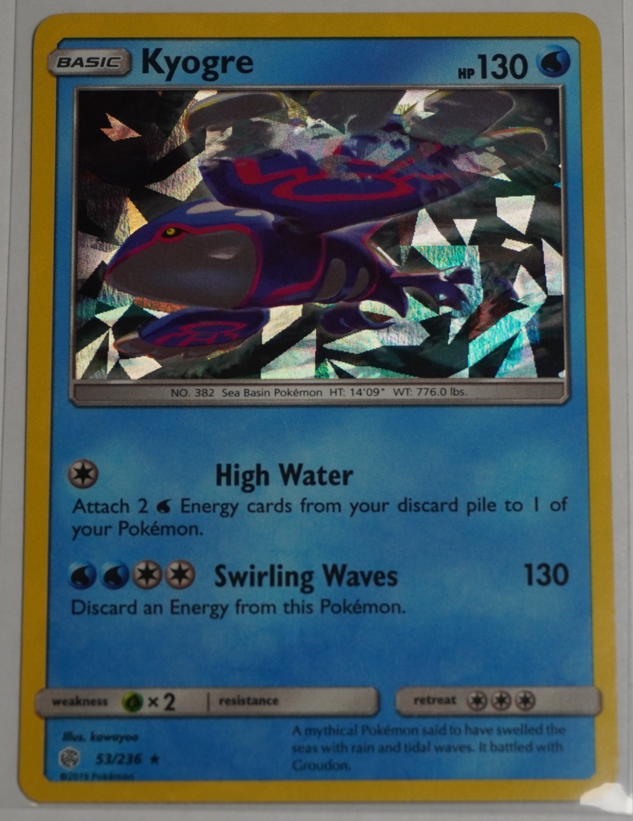 Pokemon TCG NM Kyogre – (Cracked Ice Holo) 053/236 Deck Exclusives Holo