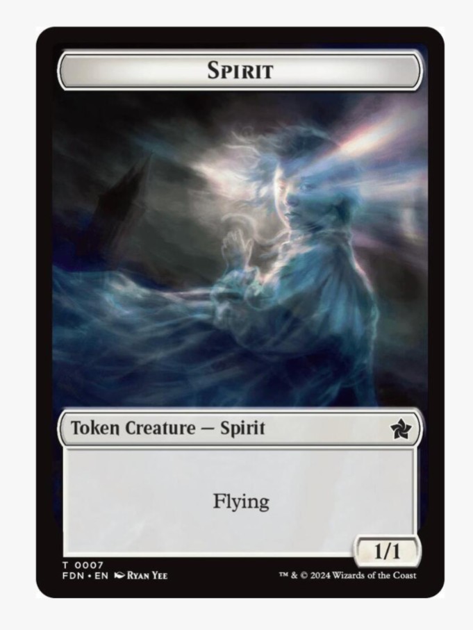 Spirit Token \ Cat Token | MTG FDN | Foundations Double-Sided (DS) | NEW NM+