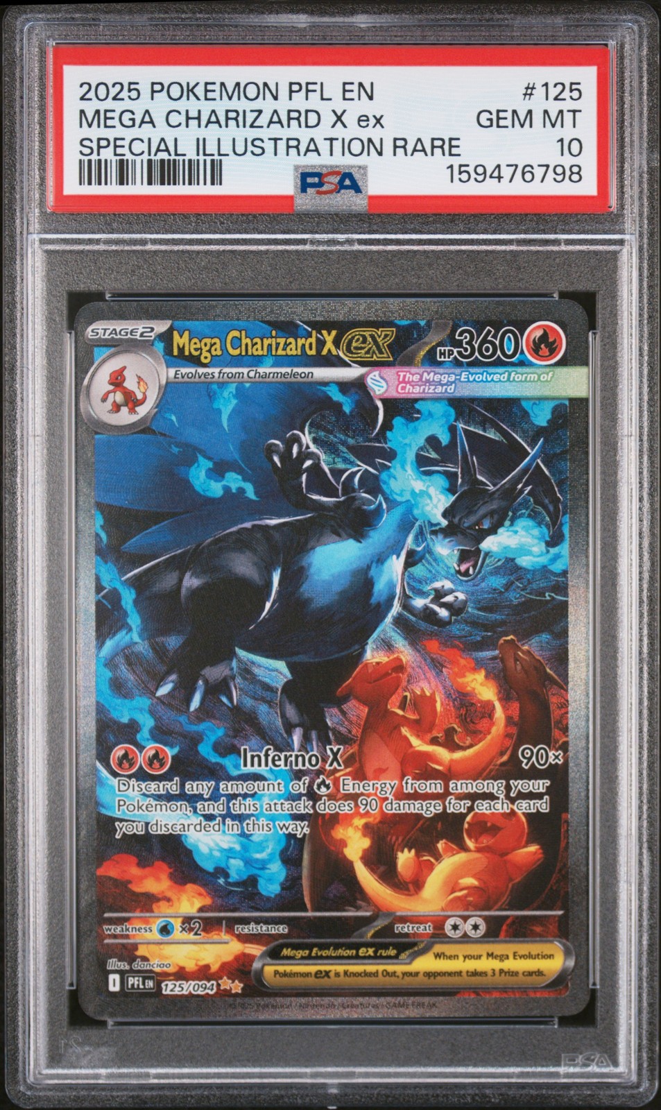 Pokemon Mega Charizard X EX Phantasmal Flames 125/094 SIR PSA 10 Gem Mint