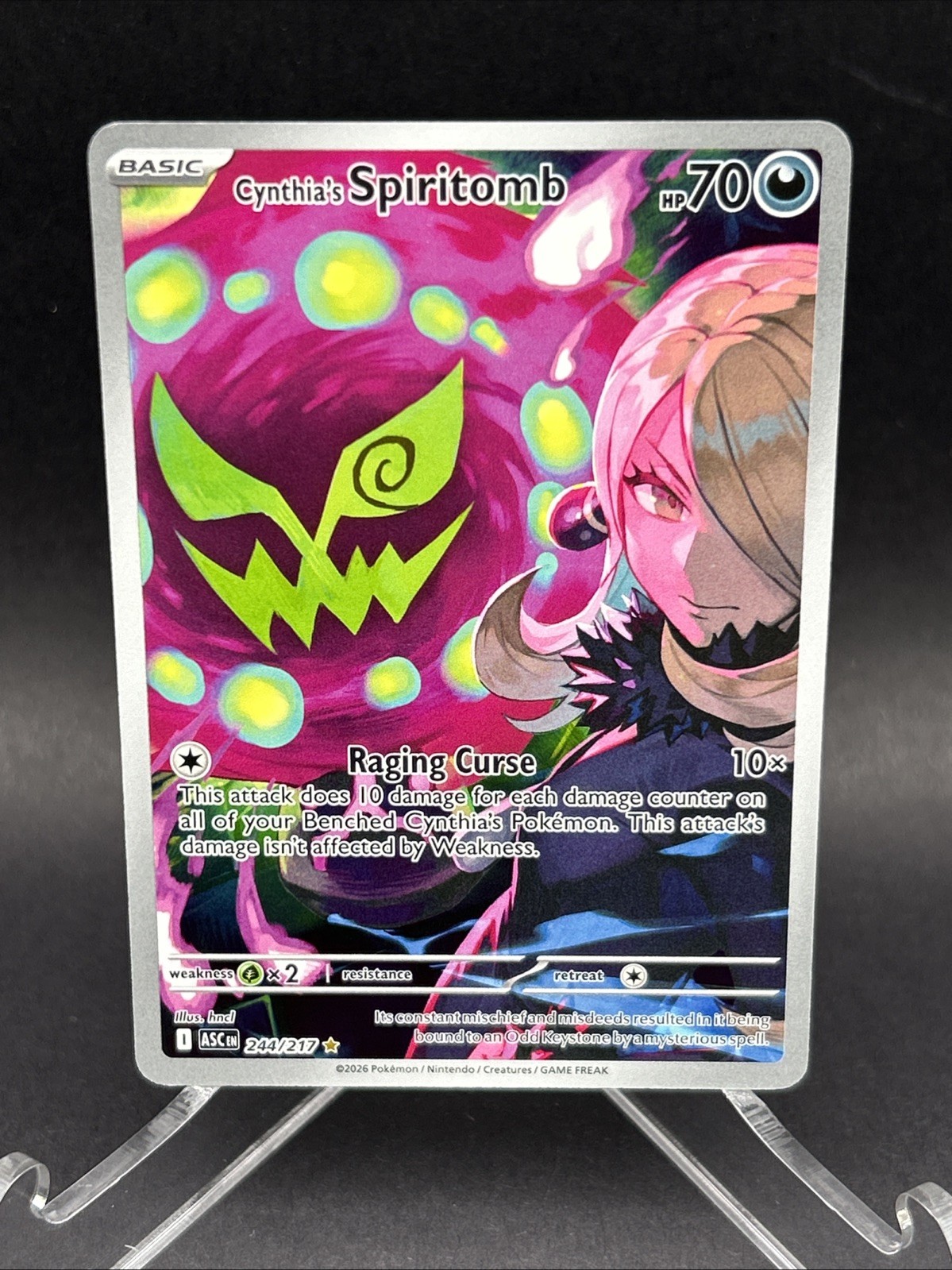 Pokemon TCG Cynthia’s Spiritomb 244/217 Ascended Heroes Illustration Rare