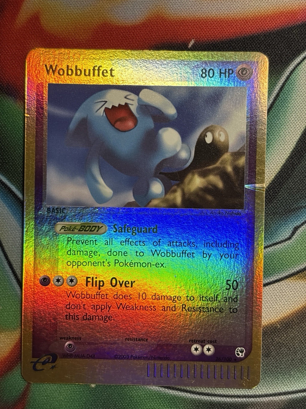 Wobbuffet 26/100 Ex Sandstorm Reverse Holo Foil Rare 2003 Pokemon Card MP