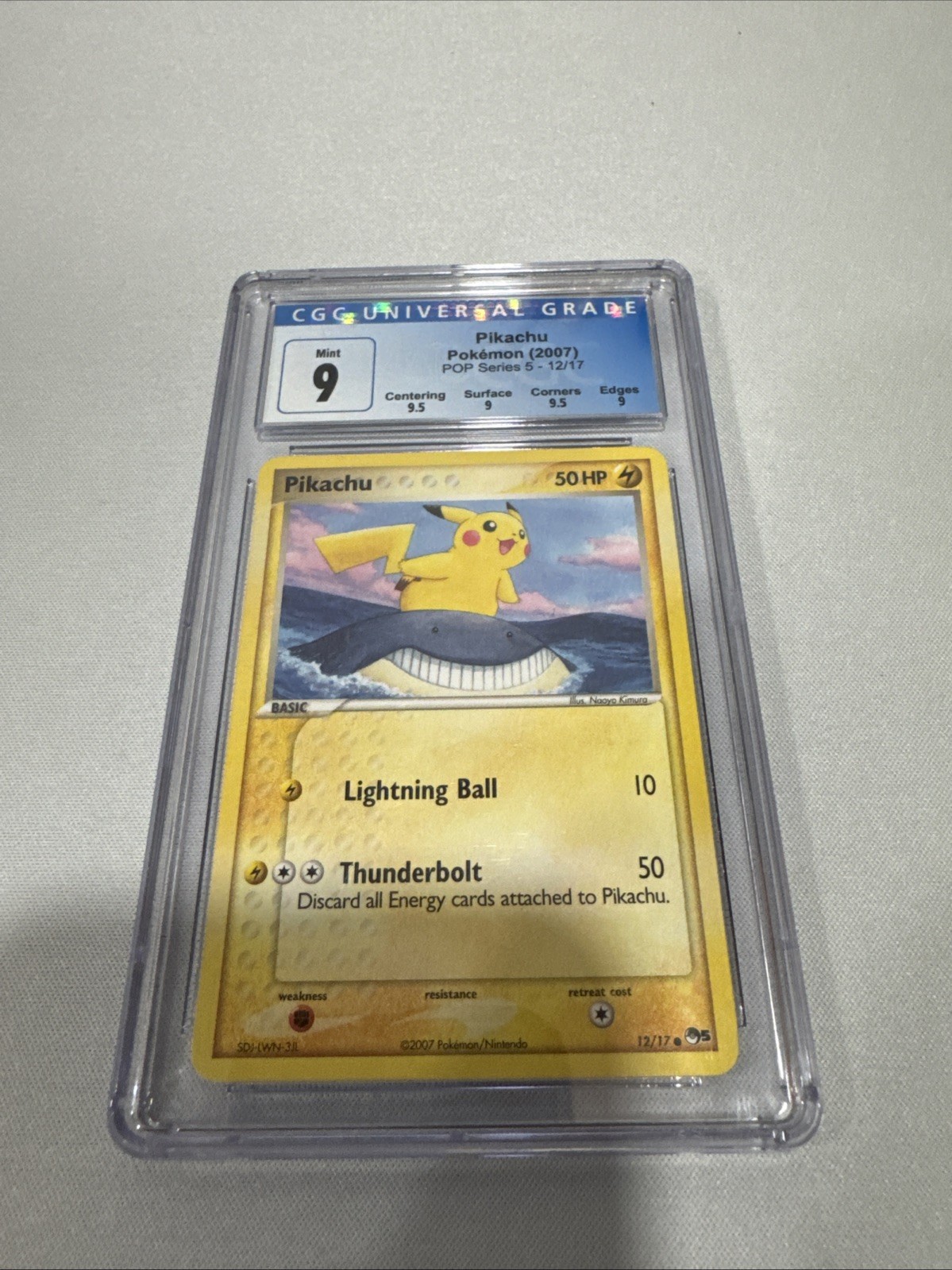 Pokémon Pikachu 2007 Pop Series 5 Figure 12/17 CGC MINT 9