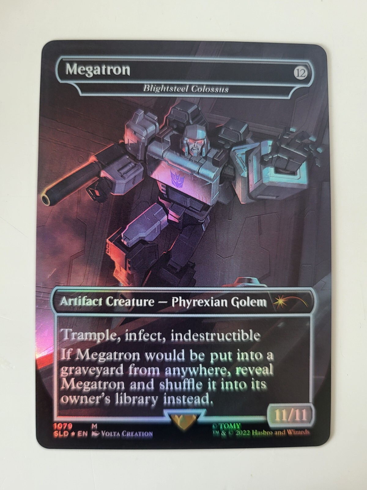 Megatron as Blightsteel Colossus Foil Secret L’Air NM ENG MTG