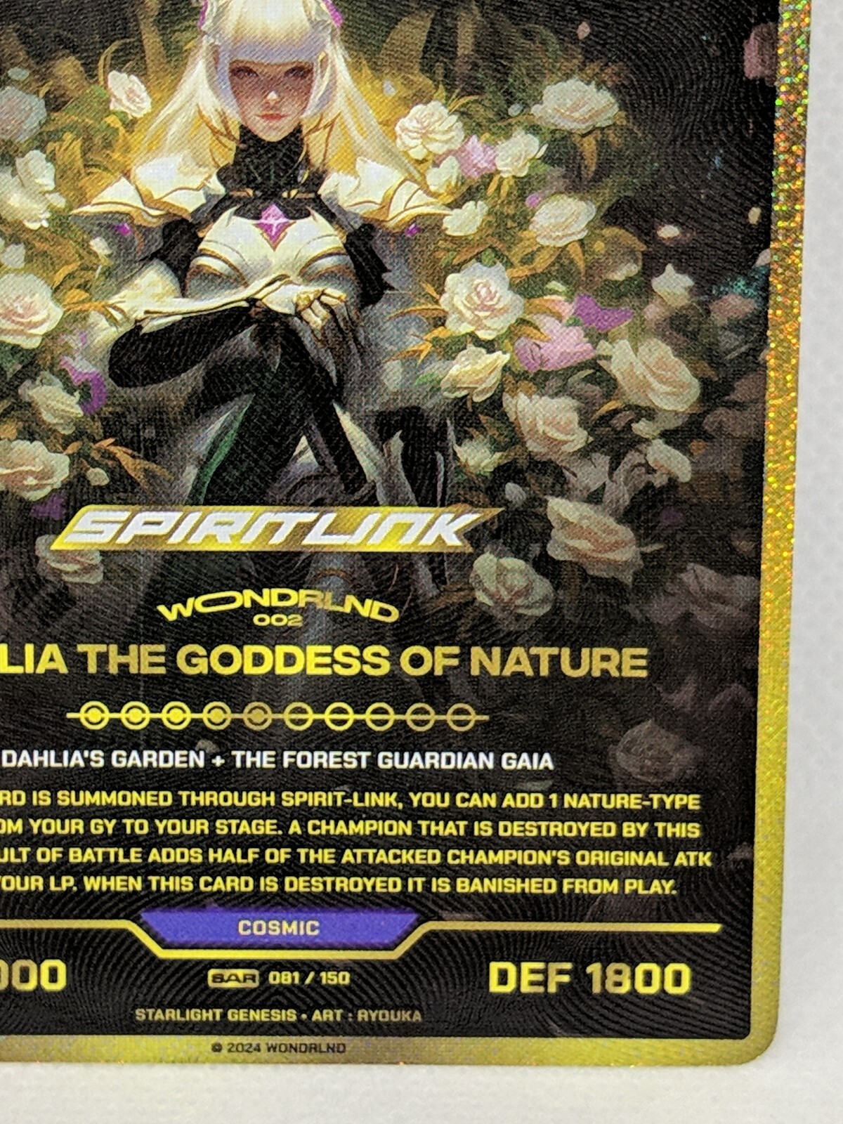 Wondrlnd TCG Starlight Genesis Dahlia The Goddess Of Nature SAR 081/150