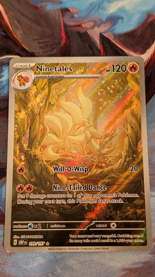 Pokémon Ninetales 199/197 SV03: Obsidian Flames Illustration Rare
