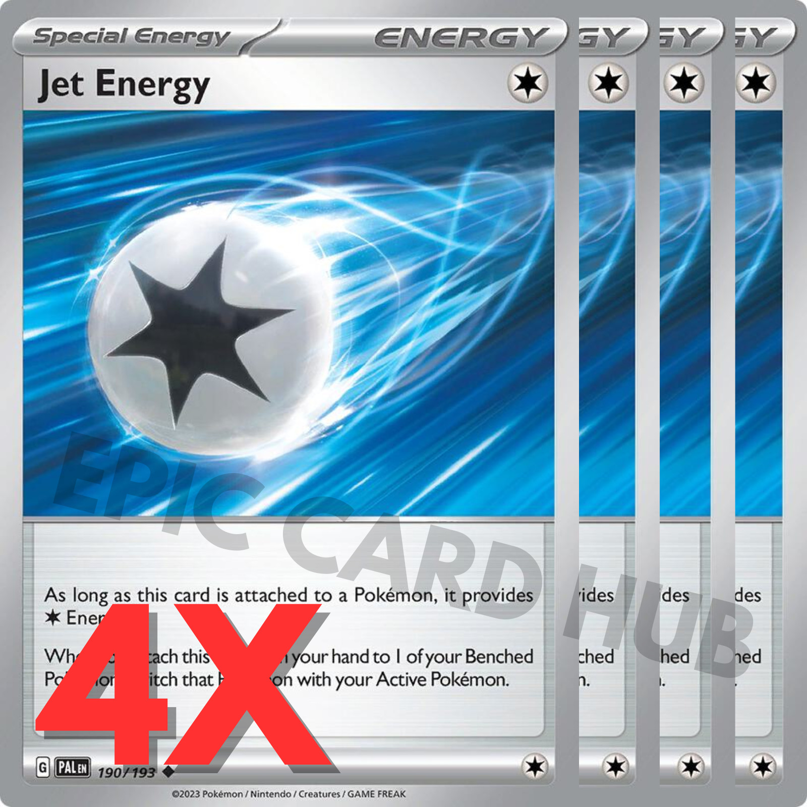 4x Jet Energy x4 – Paldea Evolved – 190/193 – Uncommon – Pokemon TCG Playset