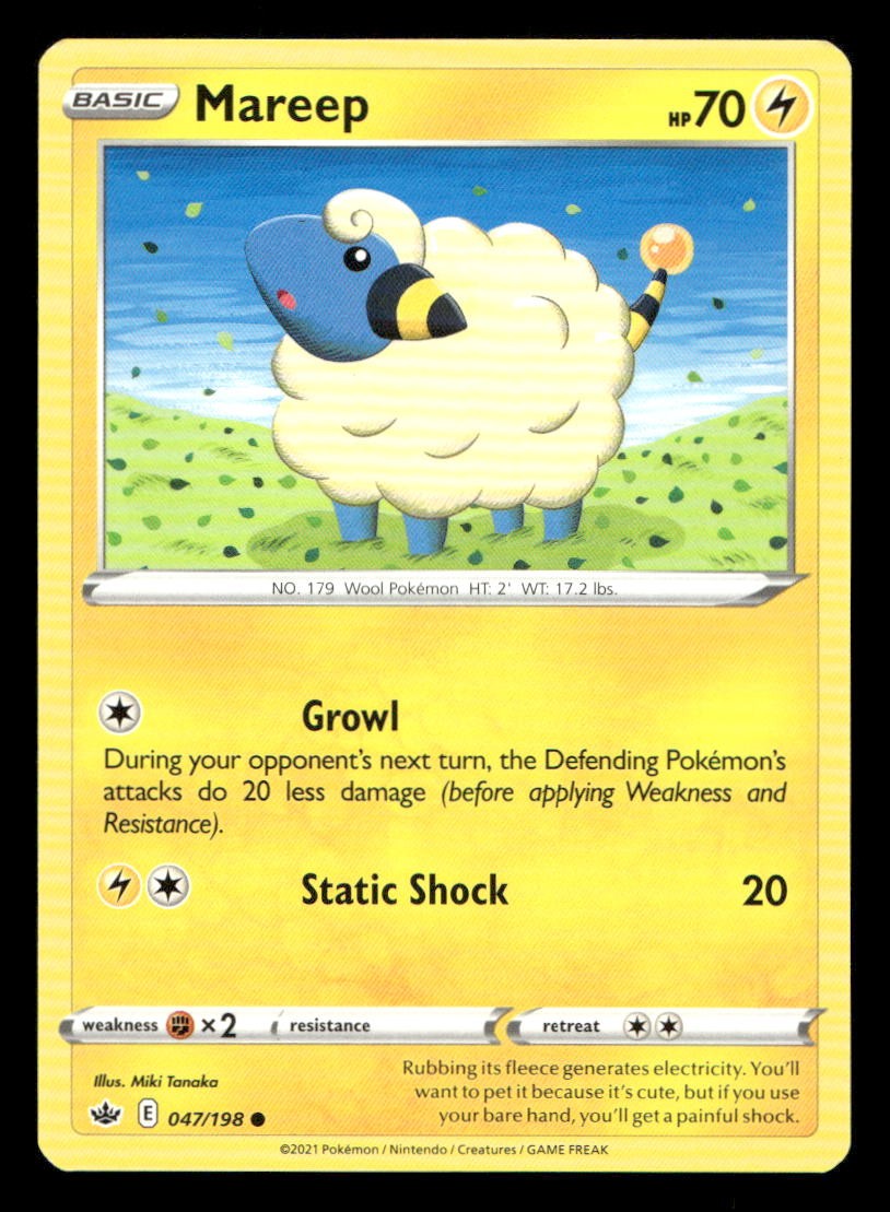 Mareep Common SWSH06: Chilling Reign 047/198 NM
