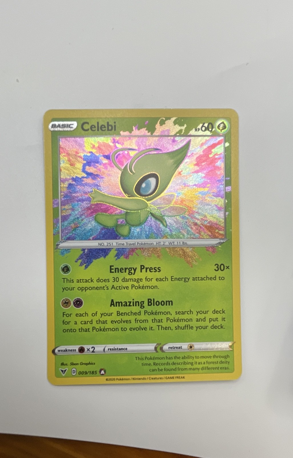 Celebi 009/185 Swsh04: Vivid Voltage Holo